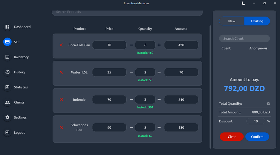 Inventory Management App project screenshot