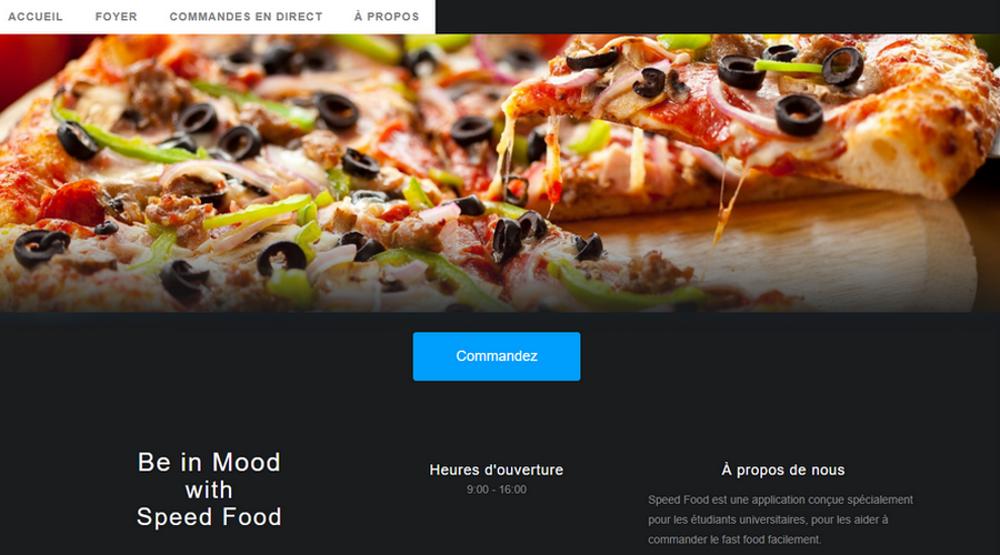 Speed Food project screenshot